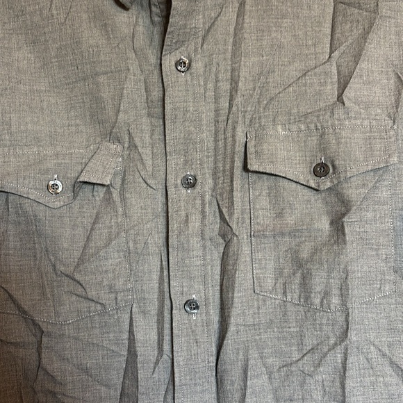 Teddy Stratford men’s gray long sleeve button down shirt size 1/Small - Picture 3 of 10